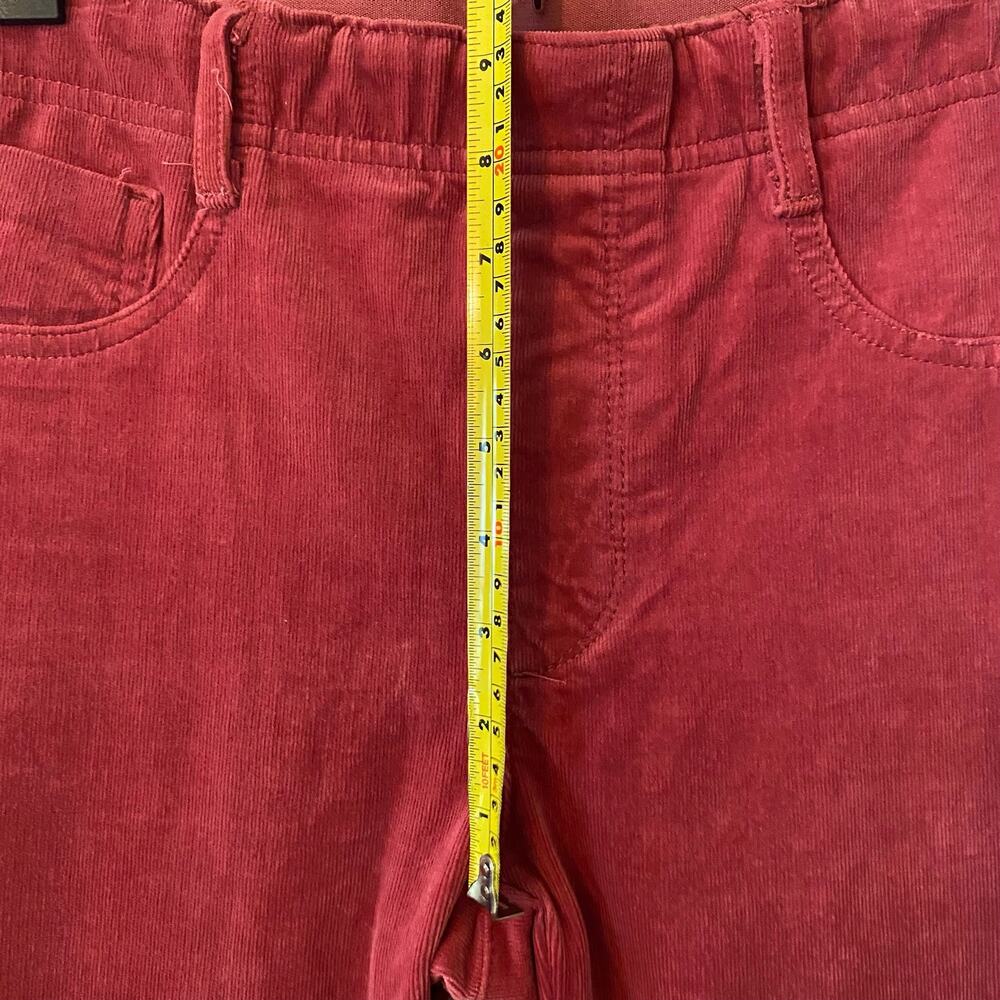 Pilcro Anthropologie Pink Red The Pull-On Icon Corduroy Flare Pants Retro 27 - Picture 9 of 11